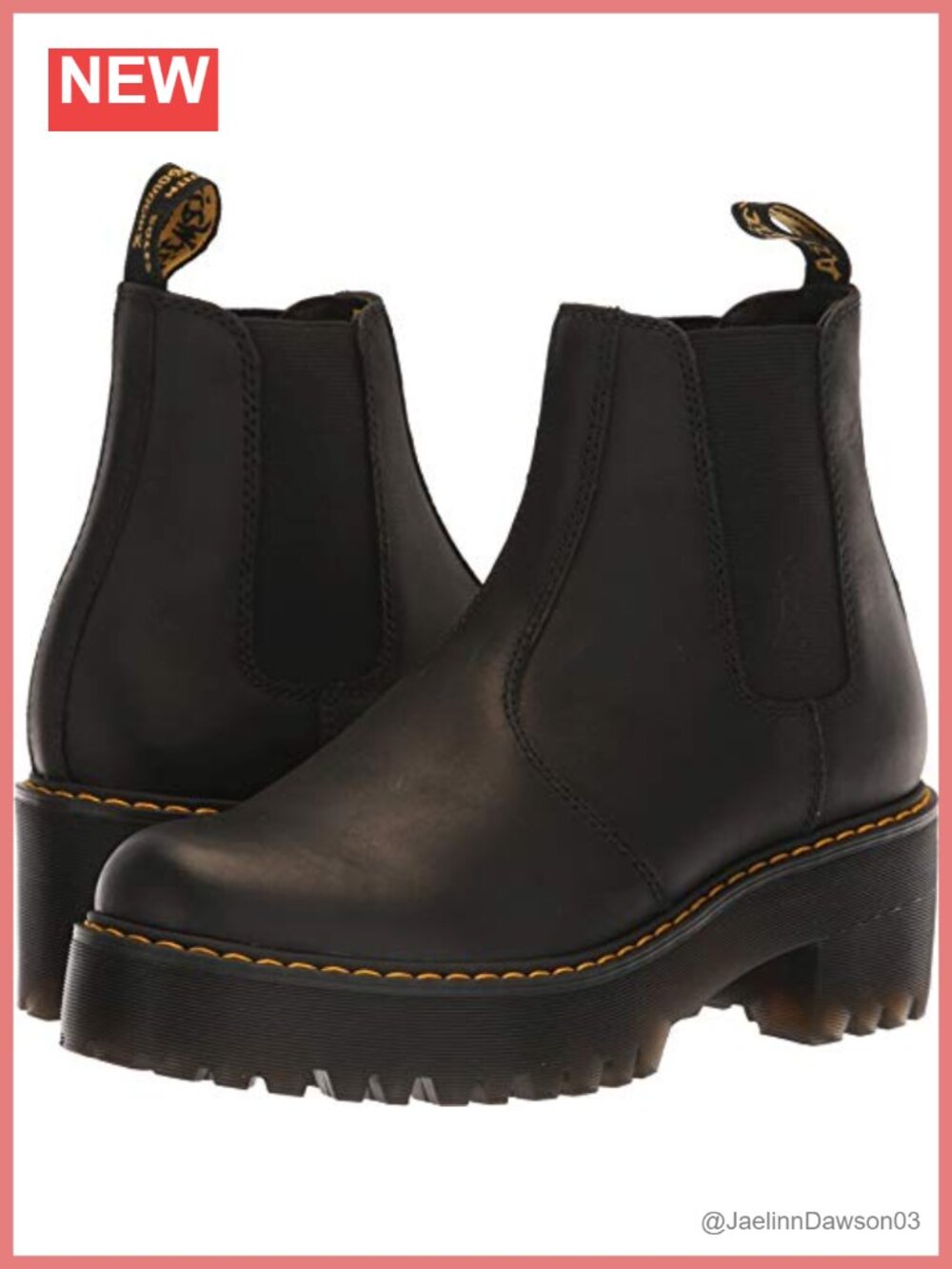 Leather Heeled Chelsea Boots Block Heel Goodyear Welted Round Toe Mid Calf